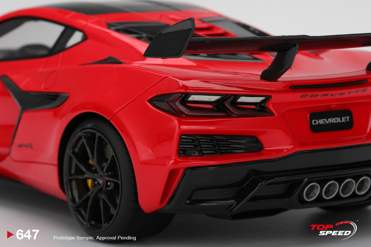 1/18 Top Speed 2025 2026 Chevrolet Corvette C8 ZR1 (Torch Red) Car