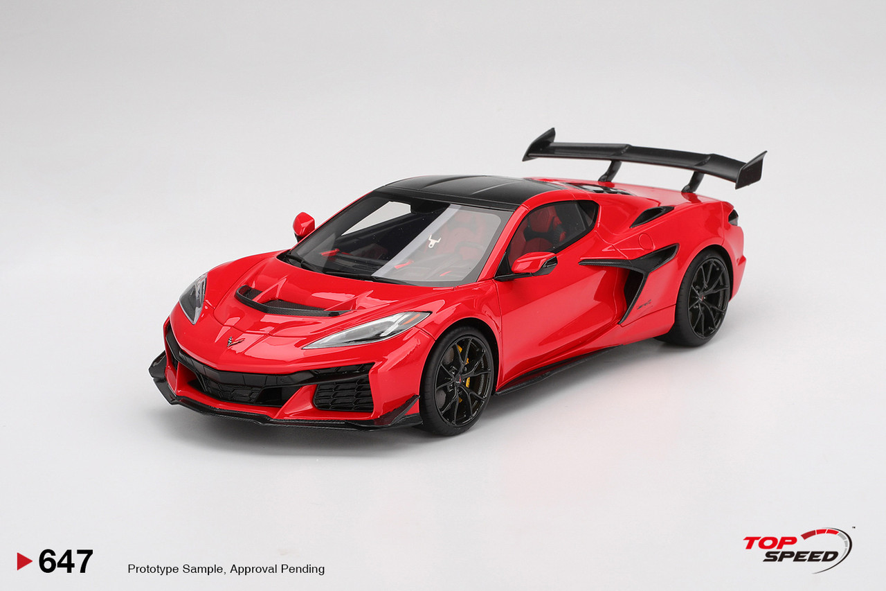 1/18 Top Speed 2025 2026 Chevrolet Corvette C8 ZR1 (Torch Red) Car