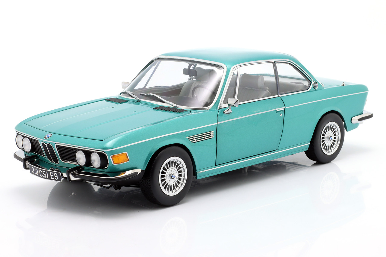 1/12 KK-Scale 1971 BMW 3.0 CSi (E9) with Alpina Rims (Turquoise Metallic Blue) Diecast Car Model 1/12 KK-Scale 1971 BMW 3.0 CSi (E9) with Alpina Rims (Turquoise Metallic Blue) Diecast Car Model