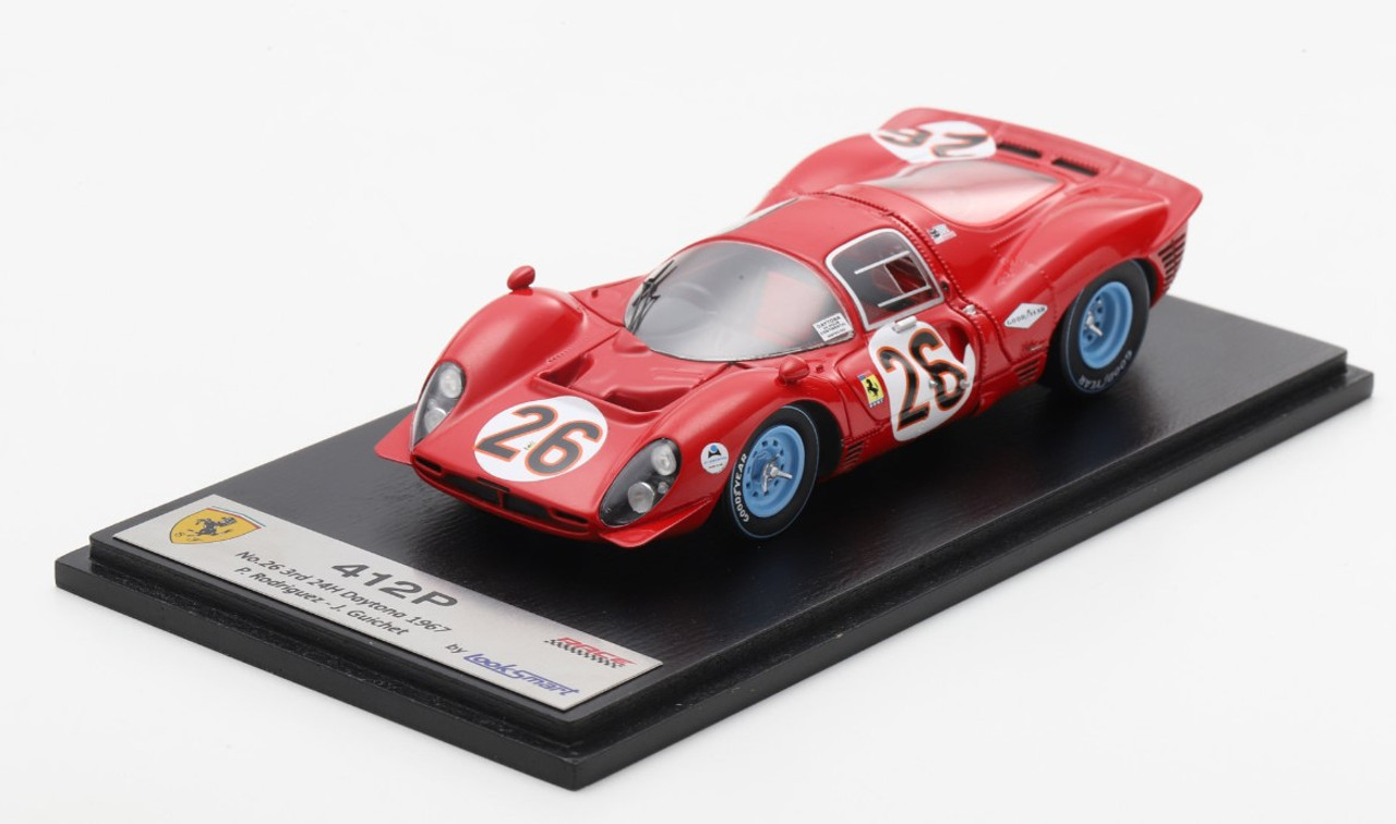 1/43 Looksmart Ferrari 412P No.26 3rd Daytona 24H 1967 Pedro Rodriguez Jean Guichet Car Model 1/43 Looksmart Ferrari 412P No.26 3rd Daytona 24H 1967 Pedro Rodriguez Jean Guichet Car Model