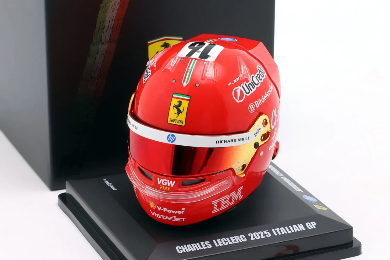 1/5 Looksmart 2025 Formula 1 Ferrari Italian GP #16 Charles Leclerc Helmet Model