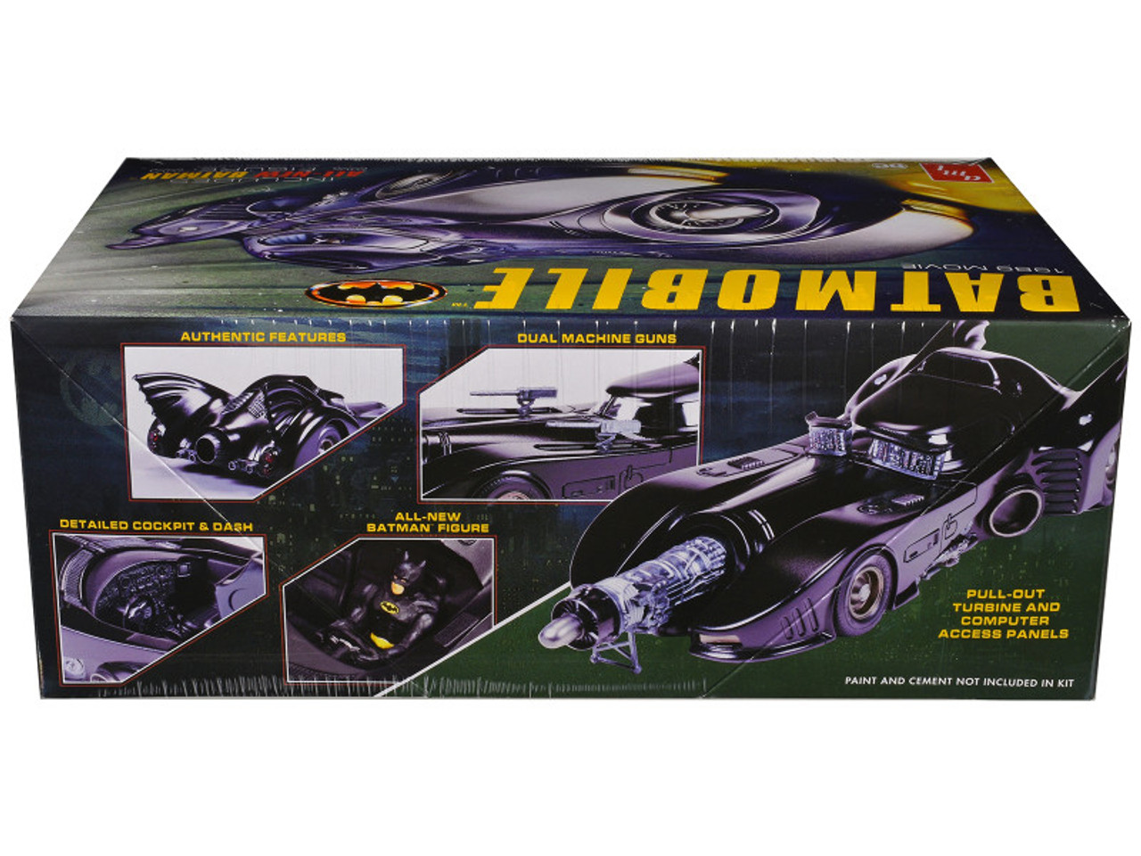 Skill 2 Model Kit Batmobile with Seated Batman Figure "Batman" (1989) Movie 1/25 Scale Model by AMT