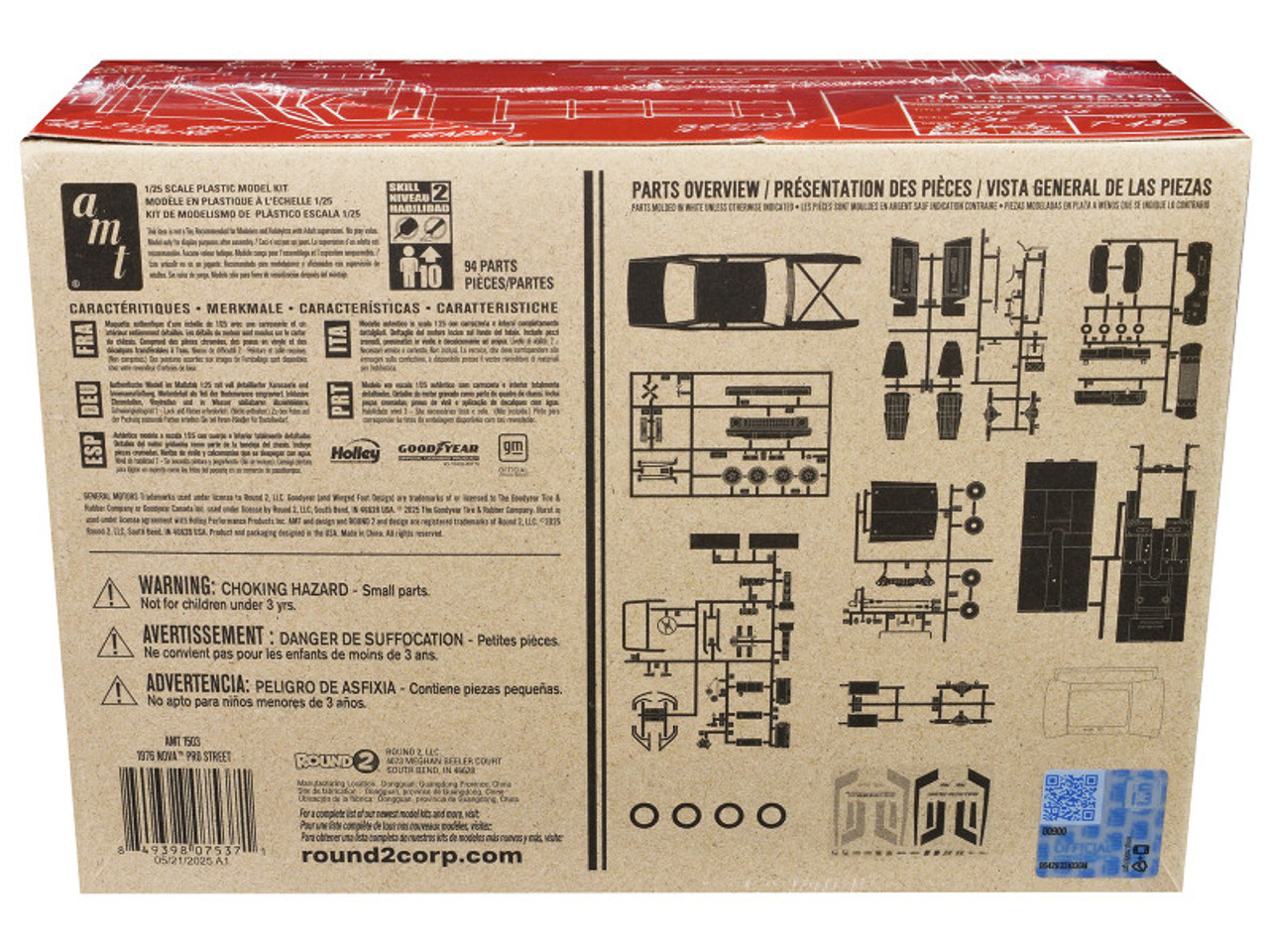 Skill 2 Model Kit Chevrolet Nova Pro Street 1/25 Scale Model by AMT