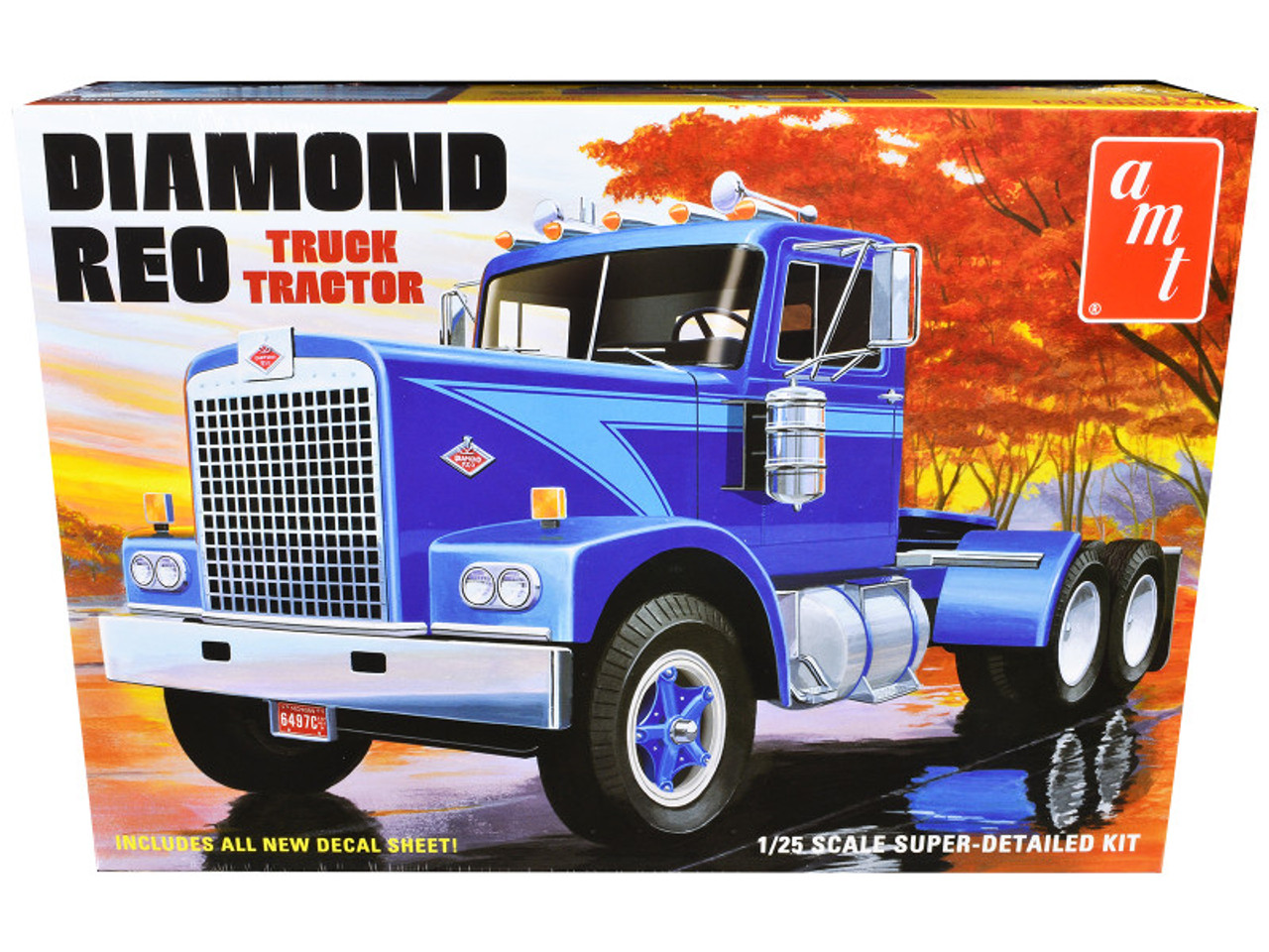 Skill 3 Model Kit Diamond Reo Truck Tractor 1/25 Scale Model by AMT