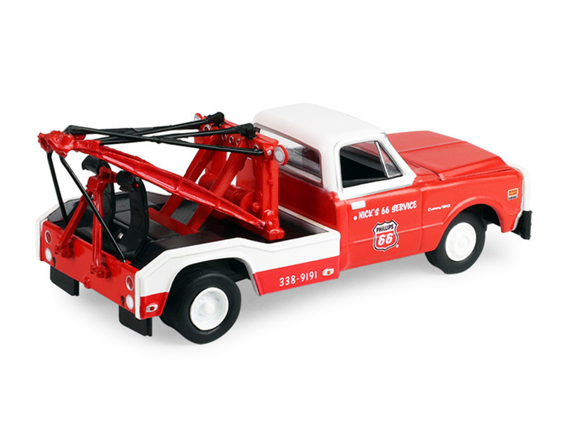 1/64 Greenlight 1971 Chevrolet C-30 Dually Wrecker Phillips 66 Solid Pack Diecast Car Model