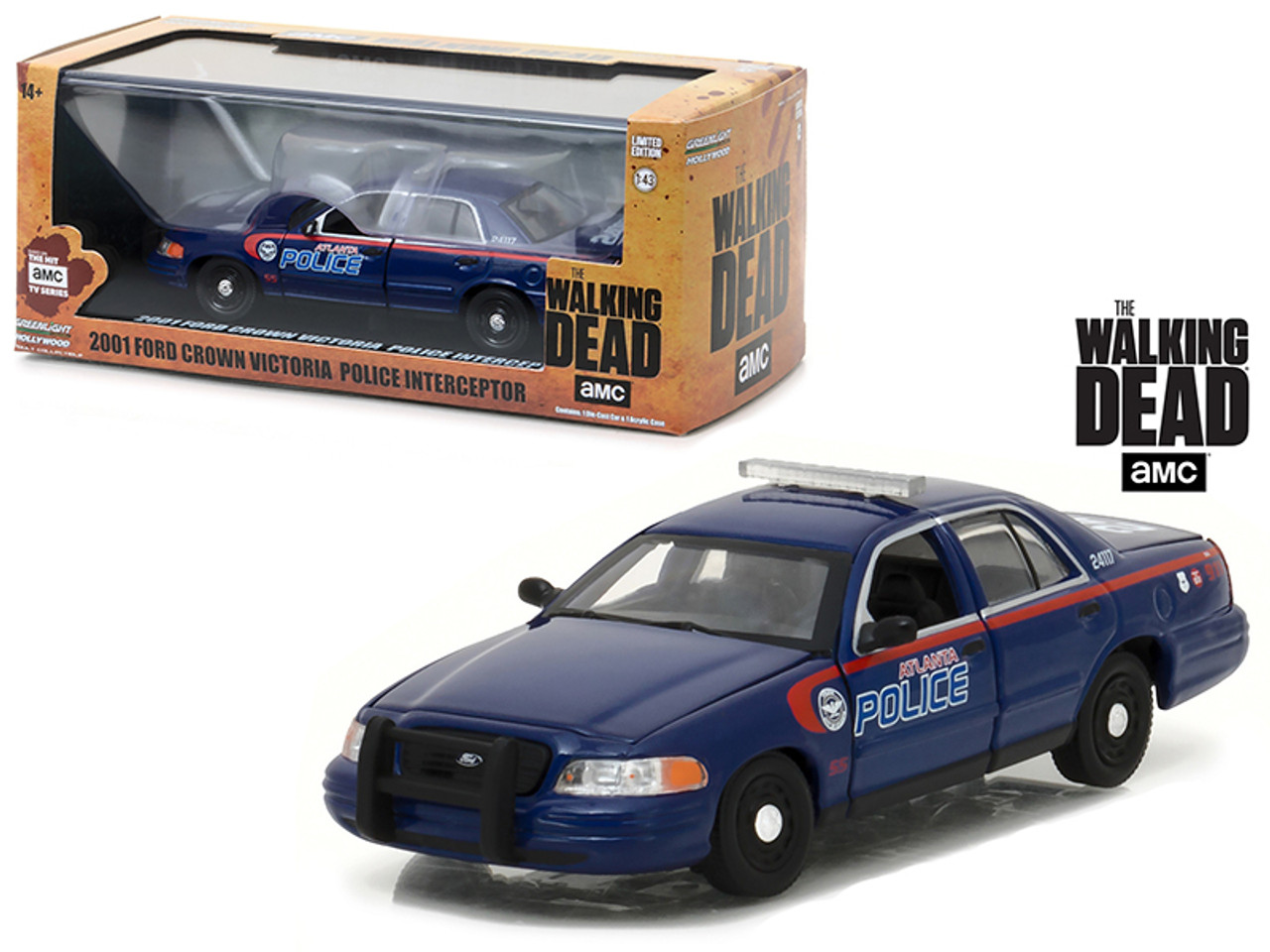 2001 Ford Crown Victoria Atlanta Police Interceptor "The Walking Dead" (2010-Current) TV Series 1/43 Diecast Model Car by Greenlight