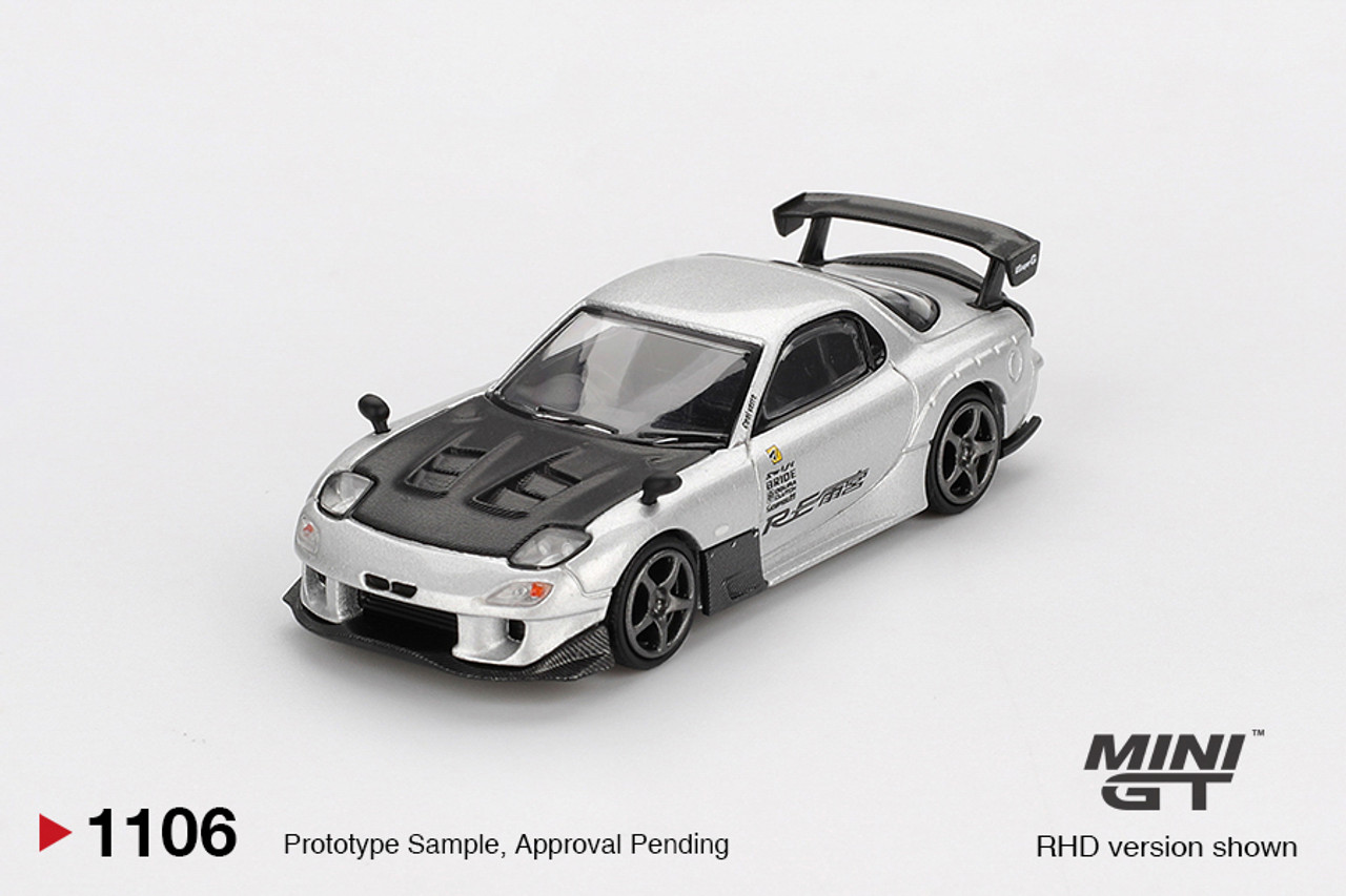 1/64 Mini GT Mazda RX-7 RE-Amemiya (Silver Metallic) Diecast Car Model
