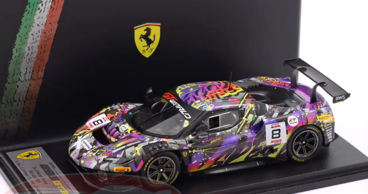 1/43 Looksmart Ferrari 296 GT3 No.8 Kessel Racing  24H Spa 2025 N. Rosi - D. Di Amato - N. Schirò - D. Fumanelli Car Model