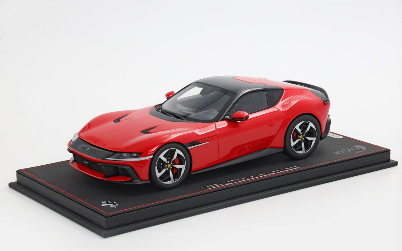 1/18 BBR Ferrari 12 Cilindri Coupe (Rosso Corsa Red with Silver Wheels & Red Brake Calipers) Car Model Limited 48 Pieces