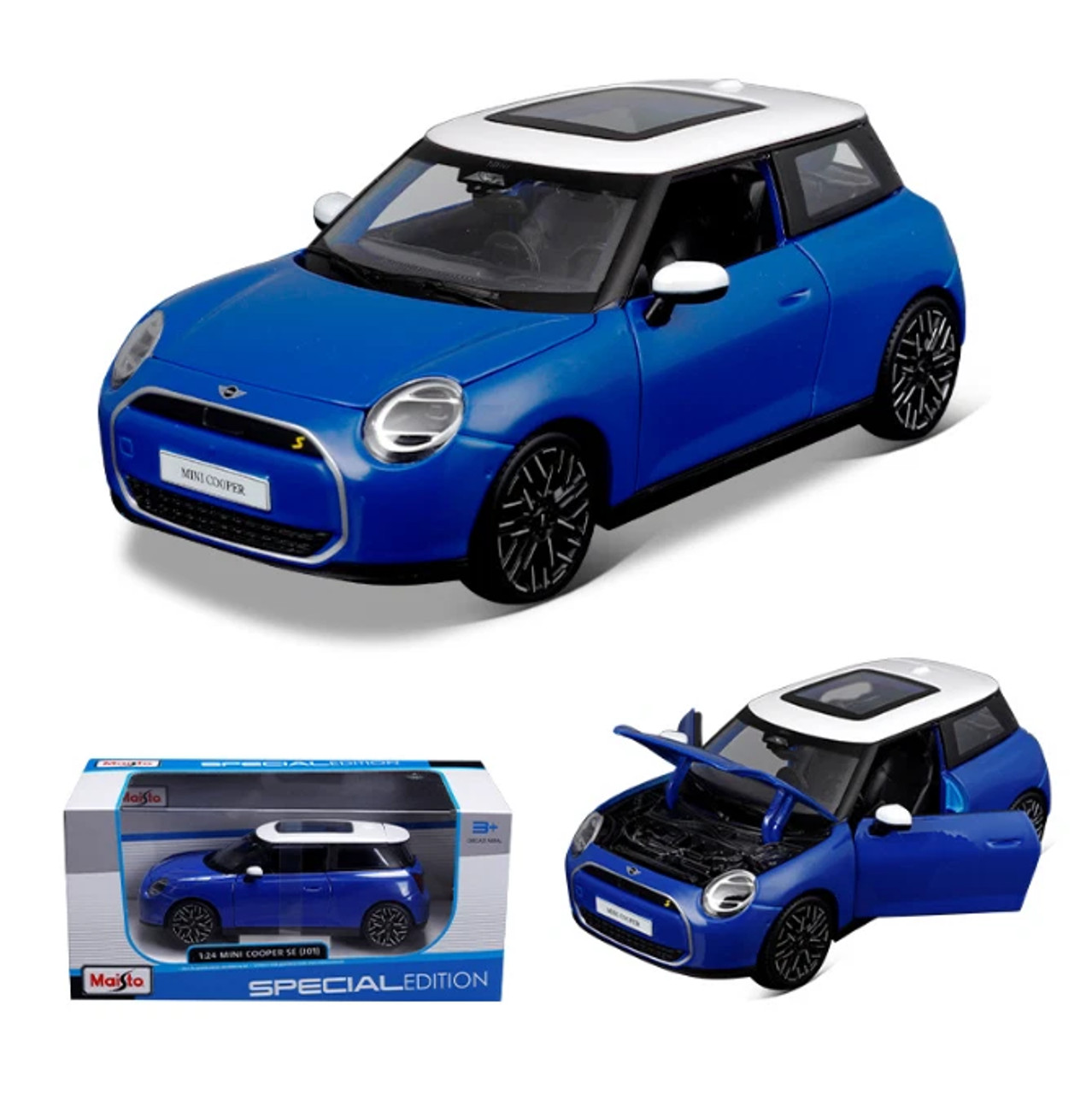 1/24 Maisto Mini Cooper SE (J01) (Blue) Diecast Car Model