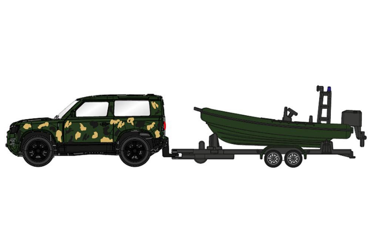 Siku Land Rover Defender with Boat Diecast Model