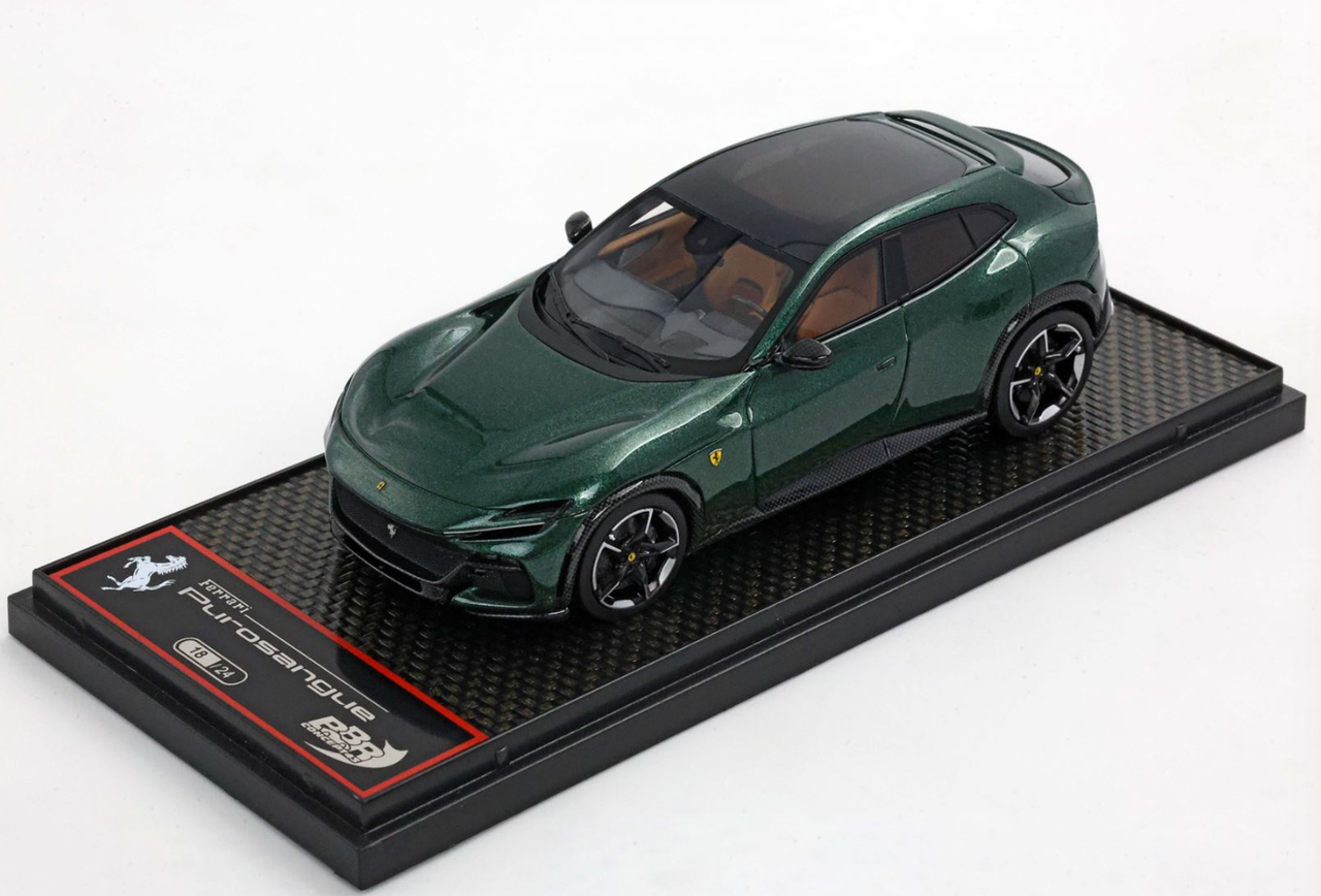 1/43 BBR 2023 Ferrari Purosangue Standard Panoramic Roof (Zeltweg Green) Car Model Limited 24 Pieces