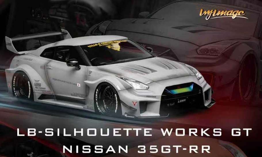 1/12 Ivy Nissan Skyline GT-R GTR R35 LB-Silhouette Works GT 35GT-RR (Fighter Grey) Car Model Limited 40 Pieces