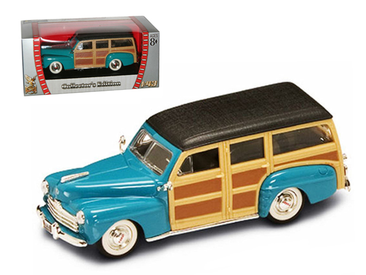 1948 Ford Woody Turquoise 1/43 Diecast Car by Road Signature