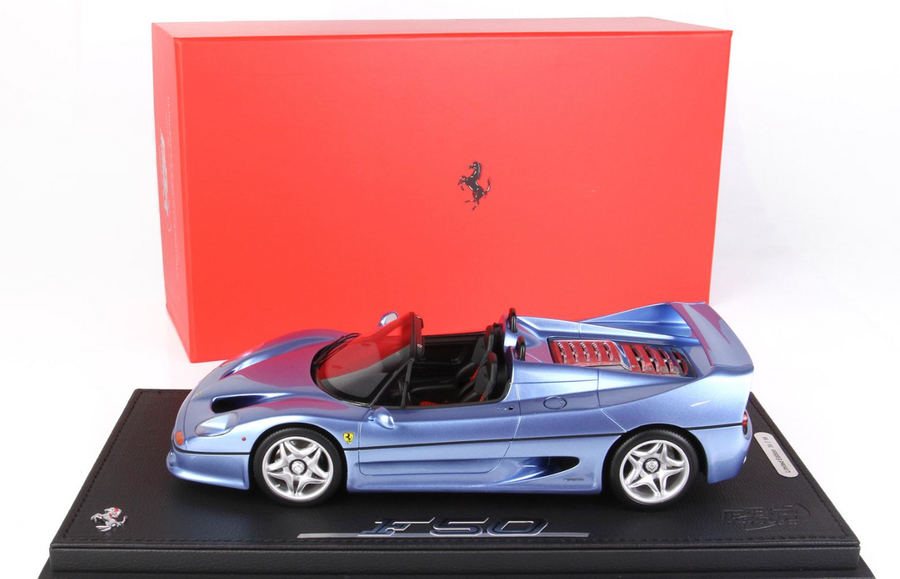 1/18 BBR 1995 Ferrari F50 Spider (California Blue Metallic) Car Model Limited 56 Pieces