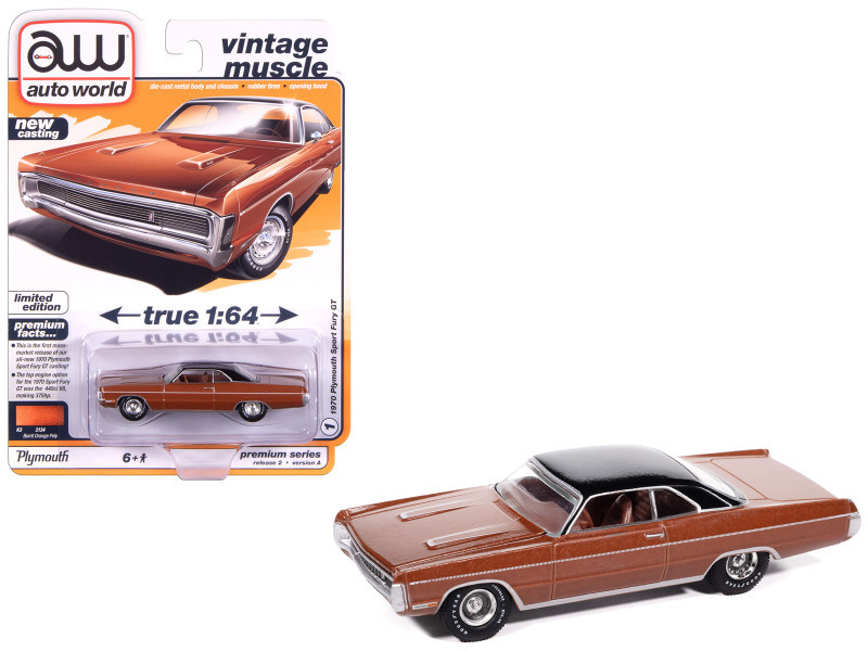 アリイ Muscle Car Collection 92年型 シボレー 1970 Plymouth Sport Fury GT Burnt Orange Metallic with Black Top