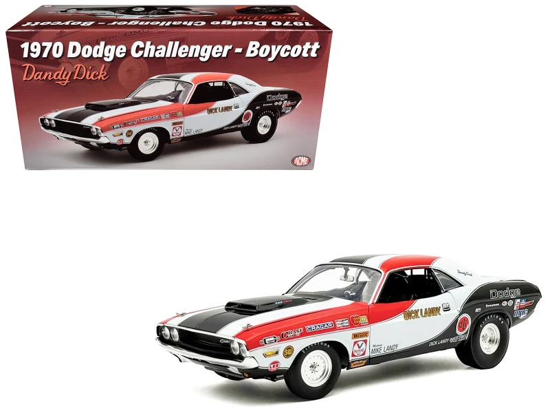 1/18 ACME 1970 Dodge Challenger BOYCOTT Dick Landy Diecast Car Model
