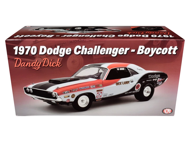 1/18 ACME 1970 Dodge Challenger BOYCOTT Dick Landy Diecast Car Model