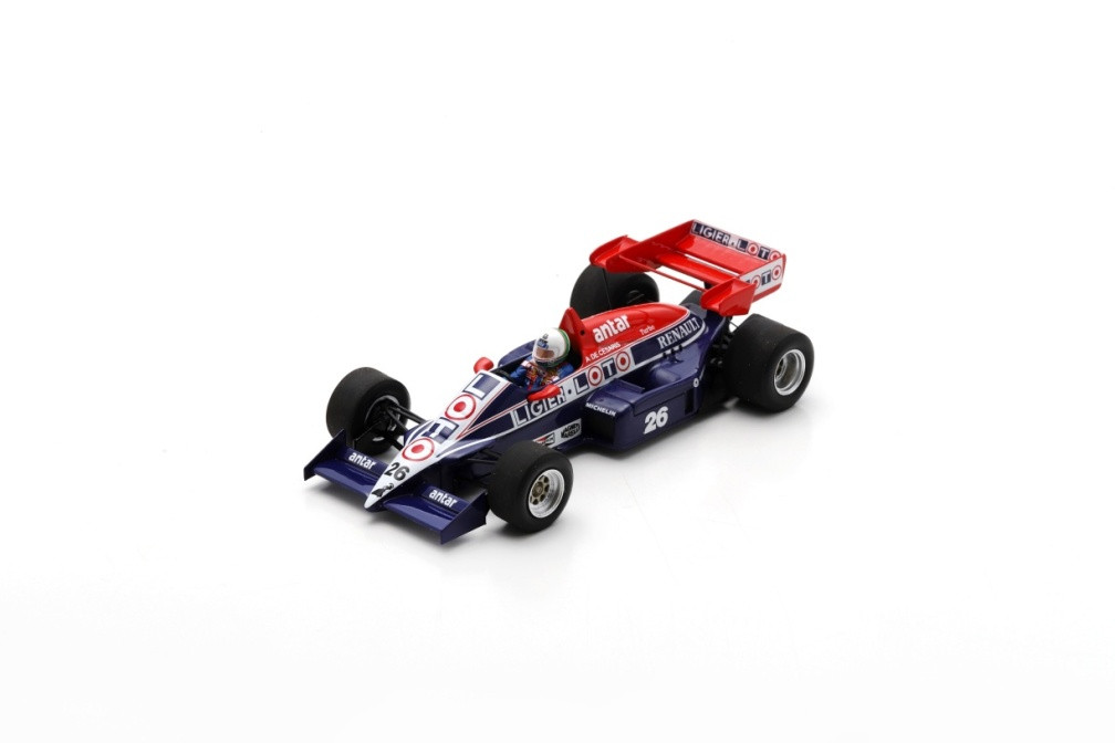 1/43 Spark Ligier JS23 No.26 German GP 1984 Andrea de Cesaris Car Model