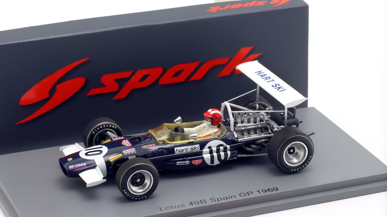 1/43 Spark Lotus 49B No.10 Spain GP 1969 Jo Siffert Car Model