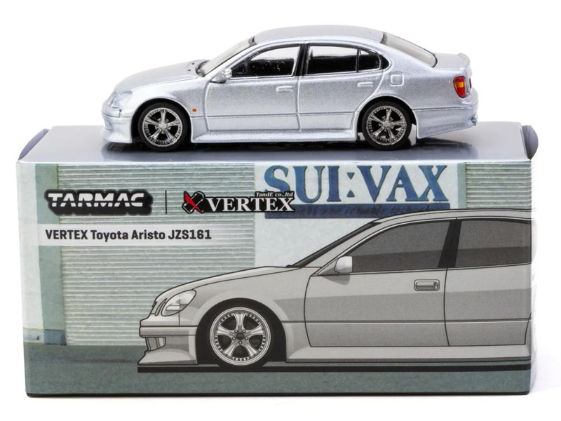 1/64 Tarmac Works Vertex Toyota Aristo JZS161 (Silver) Diecast Car