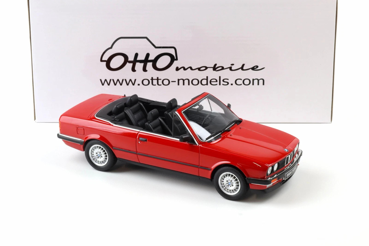 1/18 OTTO 1986 BMW E30 325i Convertible (Bright Red) Car Model