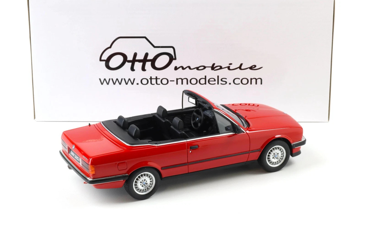 1/18 OTTO 1986 BMW E30 325i Convertible (Bright Red) Car Model