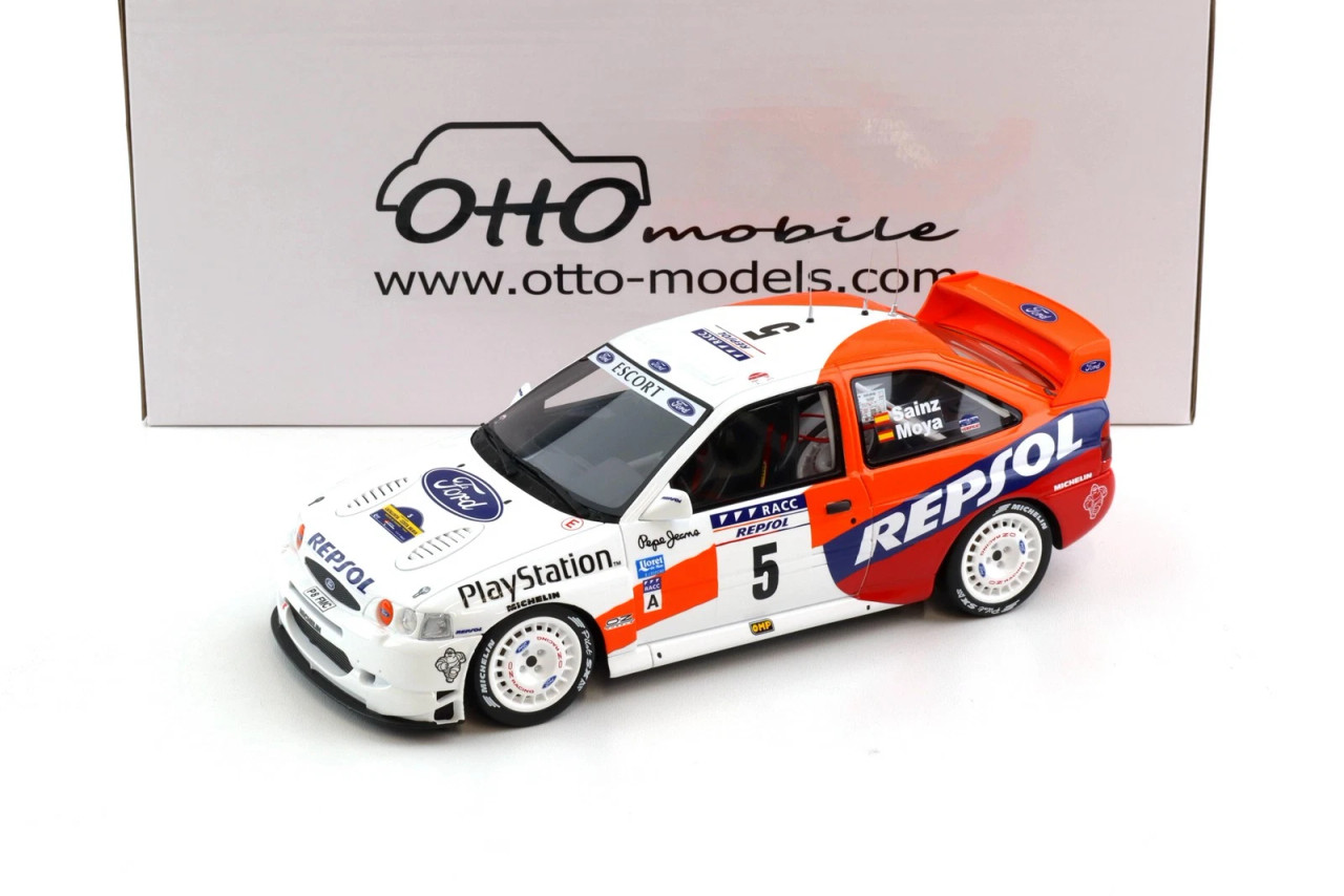 1/18 OTTO 1997 Ford Escort WRC C.Sainz Rally Catalunya #5 Car Model