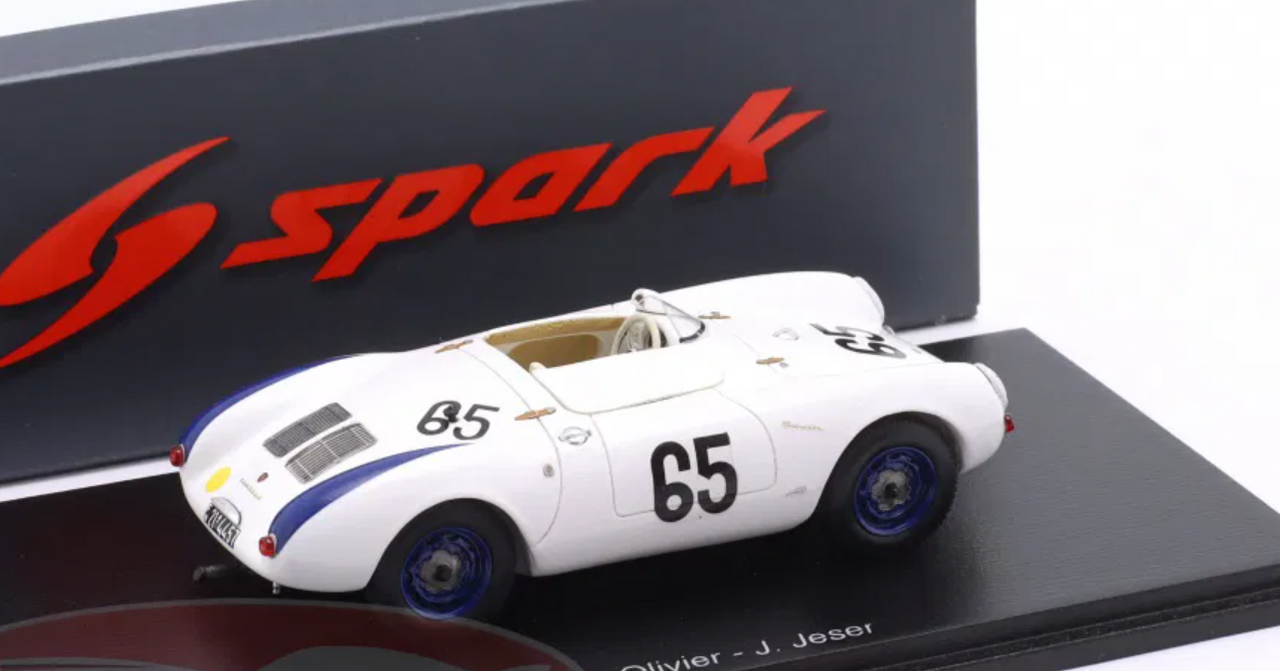 1/43 Spark Porsche 550 No.65 18th Le Mans 24H 1955 G. Olivier - J. Jeser Car Model