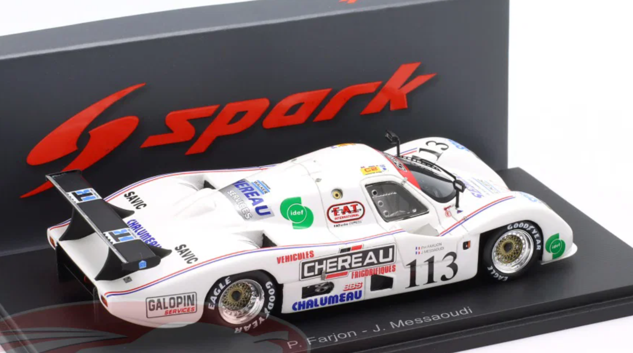 1/43 Spark Cougar C20 B No.113 Le Mans 24H 1990 P. Farjon - J. Messaoudi Car Model