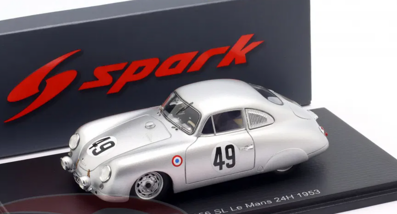 1/43 Spark Porsche 356 No.49 Le Mans 24H 1953 A. Veuillet - P-M. Müller Car Model