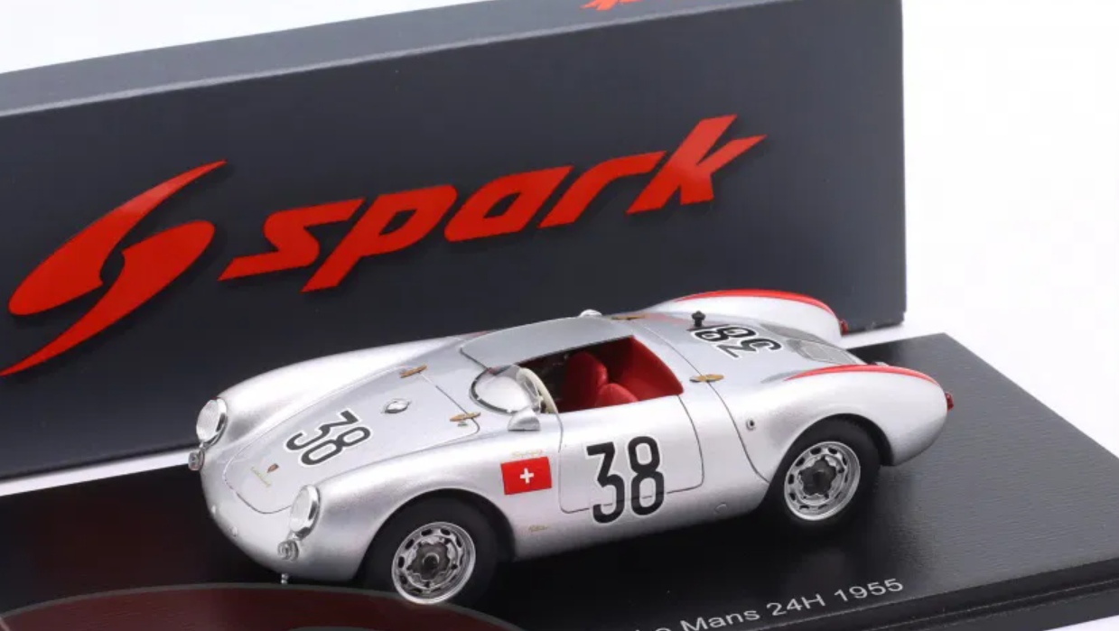 1/43 Spark Porsche 550 No.38 Le Mans 24H 1955 W. Ringgenberg - H. Gilomen Car Model