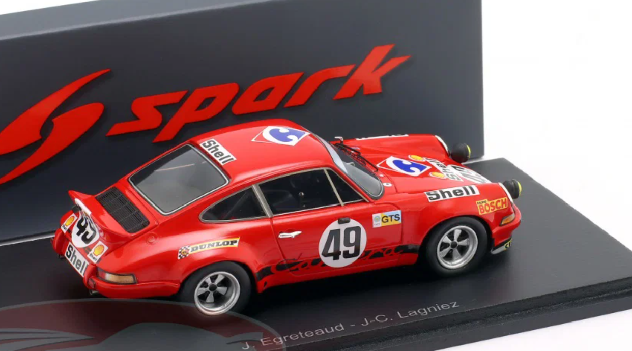 1/43 Spark Porsche Carrera RSR 2.8 No.49 Le Mans 24H 1973 J. Egreteaud - J-C. Lagniez Car Model