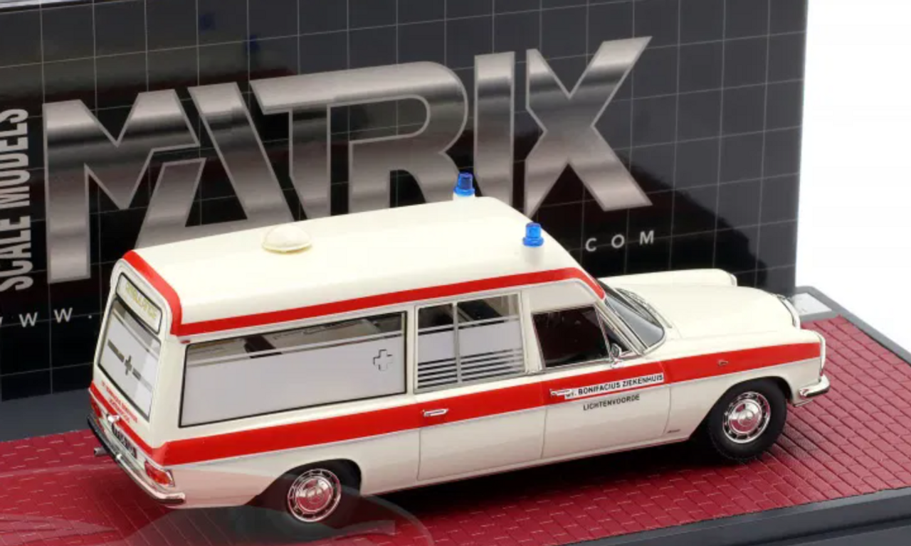 1/43 Matrix 1968-1973 Mercedes-Benz V114 Visser Ambulance (White) Car Model