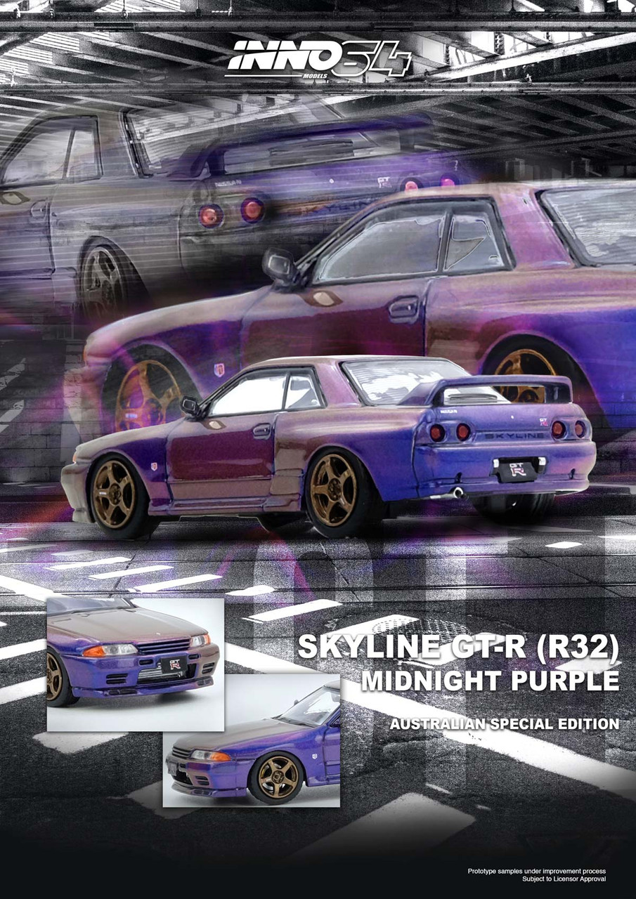 1/64 Inno64 Nissan Skyline GT-R (R32) (Midnight Purple) Australia