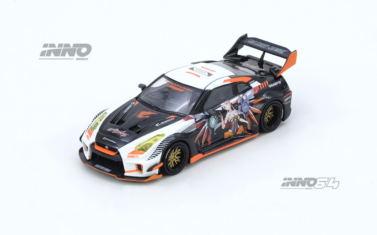 1/64 Inno64 Nissan Skyline GTR GT-R R35 Widebody Aorus X Car Model