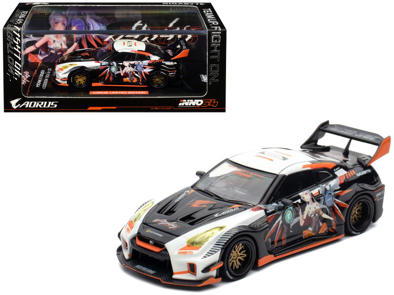 1/64 Inno64 Nissan Skyline GTR GT-R R35 Widebody Aorus X Car Model