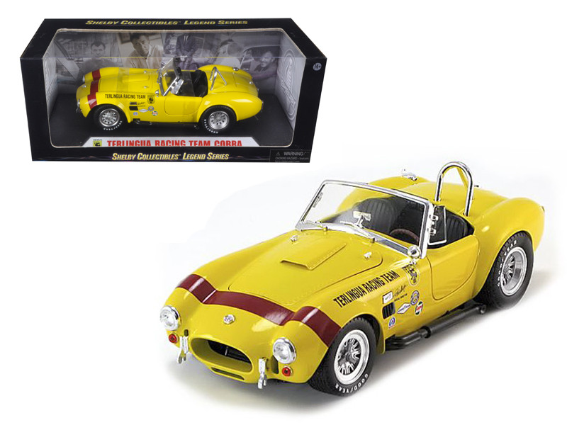 1965 Shelby Cobra Terlingua Racing Team Yellow 1/18 Diecast Car