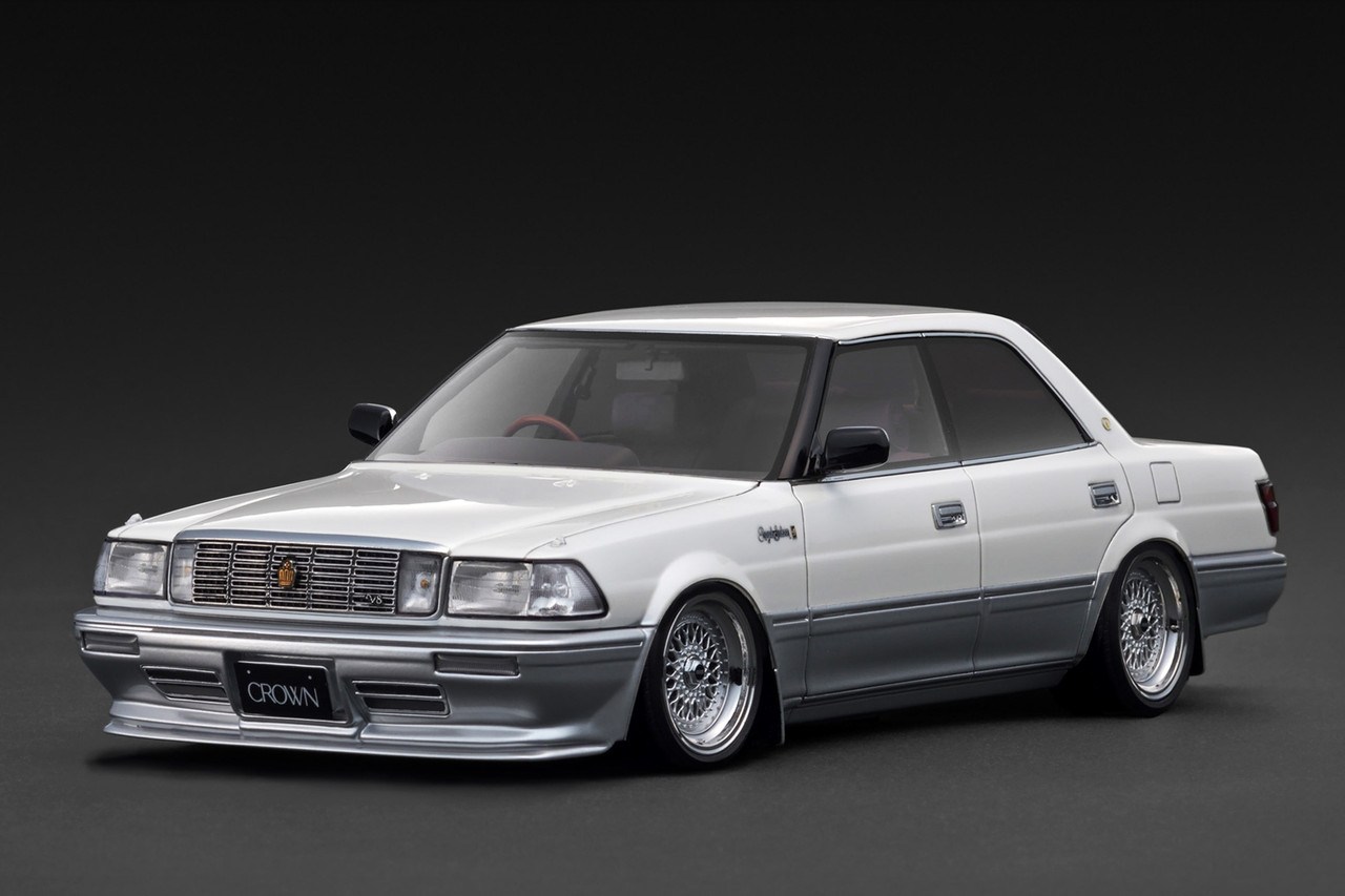 1/18 IG Ignition Model Toyota Crown Royal Saloon G (130) (Pearl White & Silver) Car Model 1/18 IG Ignition Model Toyota Crown Royal Saloon G (130) (Pearl White & Silver) Car Model