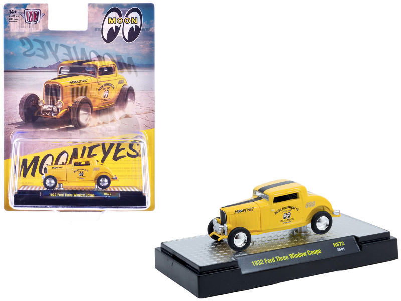 1/64 M2 Machines 1932 Ford Three Window Coupe Mooneye’s Diecast Car Model