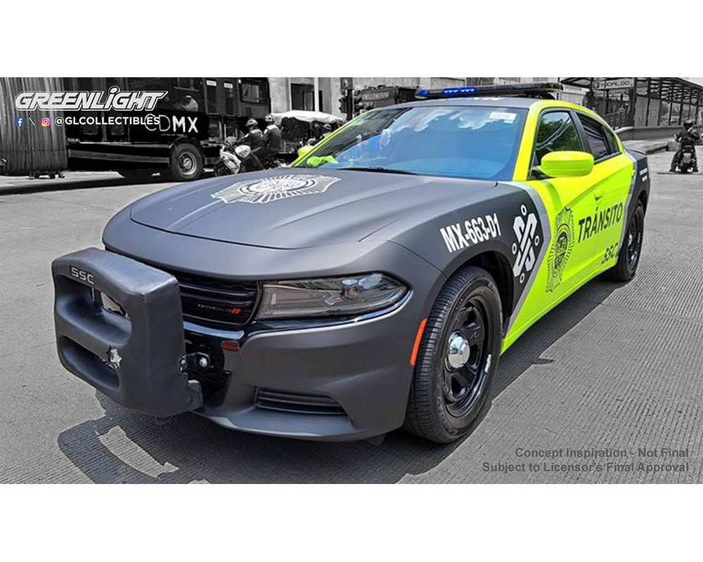 1/64 Greenlight Hot Pursuit 2022 Dodge Charger SSC Mexico City