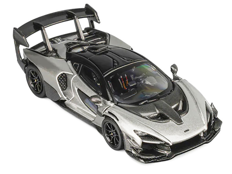 1/64 CM Model McLaren Senna GTR (Metallic Silver Grey) Diecast Car Model