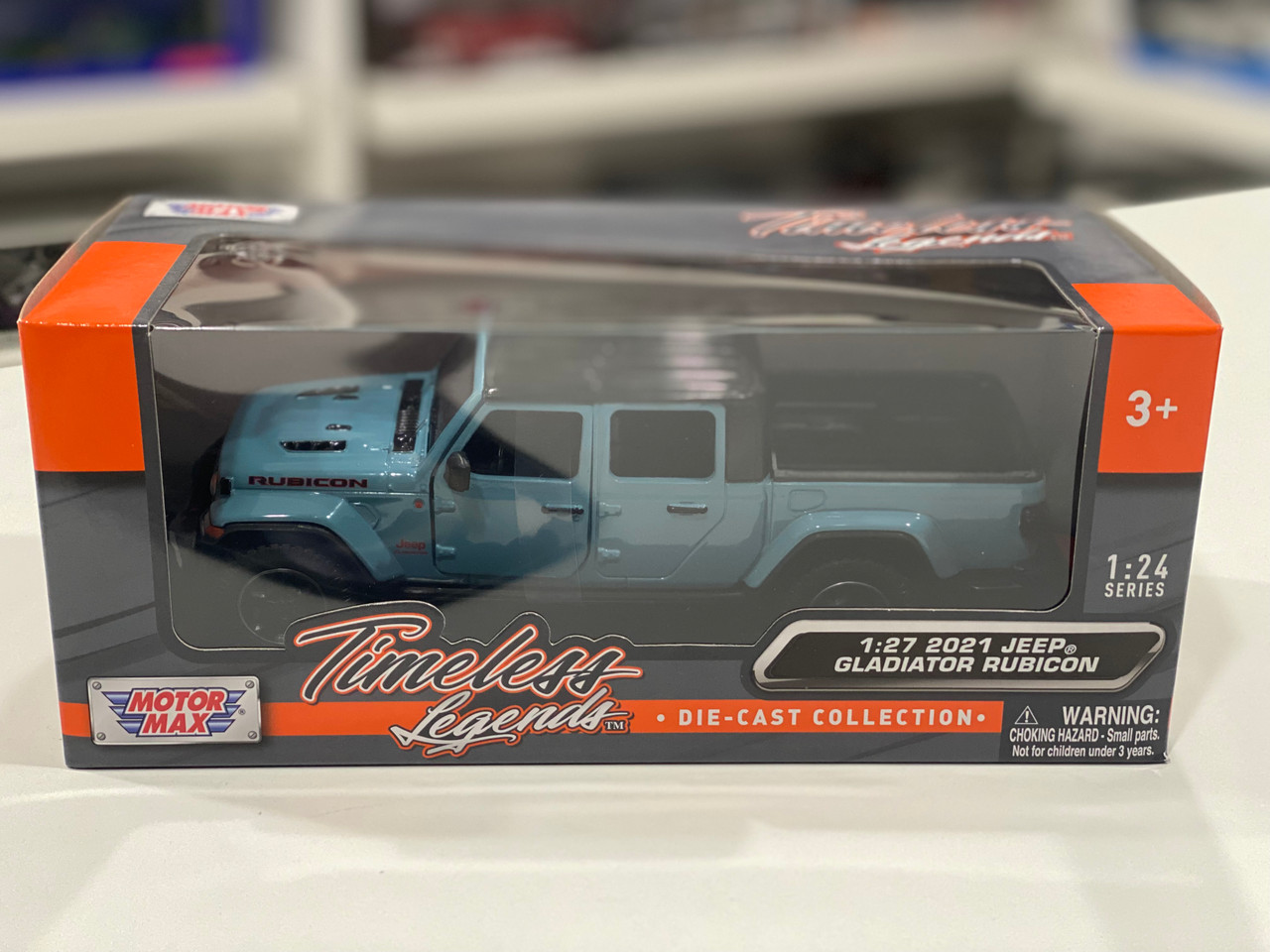1/27 2021 Jeep Gladiator Rubicon Hard Top (Blue Grey) Diecast Car Model