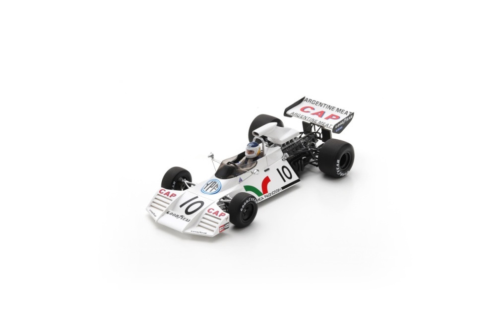 1/18 Spark Brabham BT42 No.10 3rd French GP 1973 Carlos Reutemann Car Model