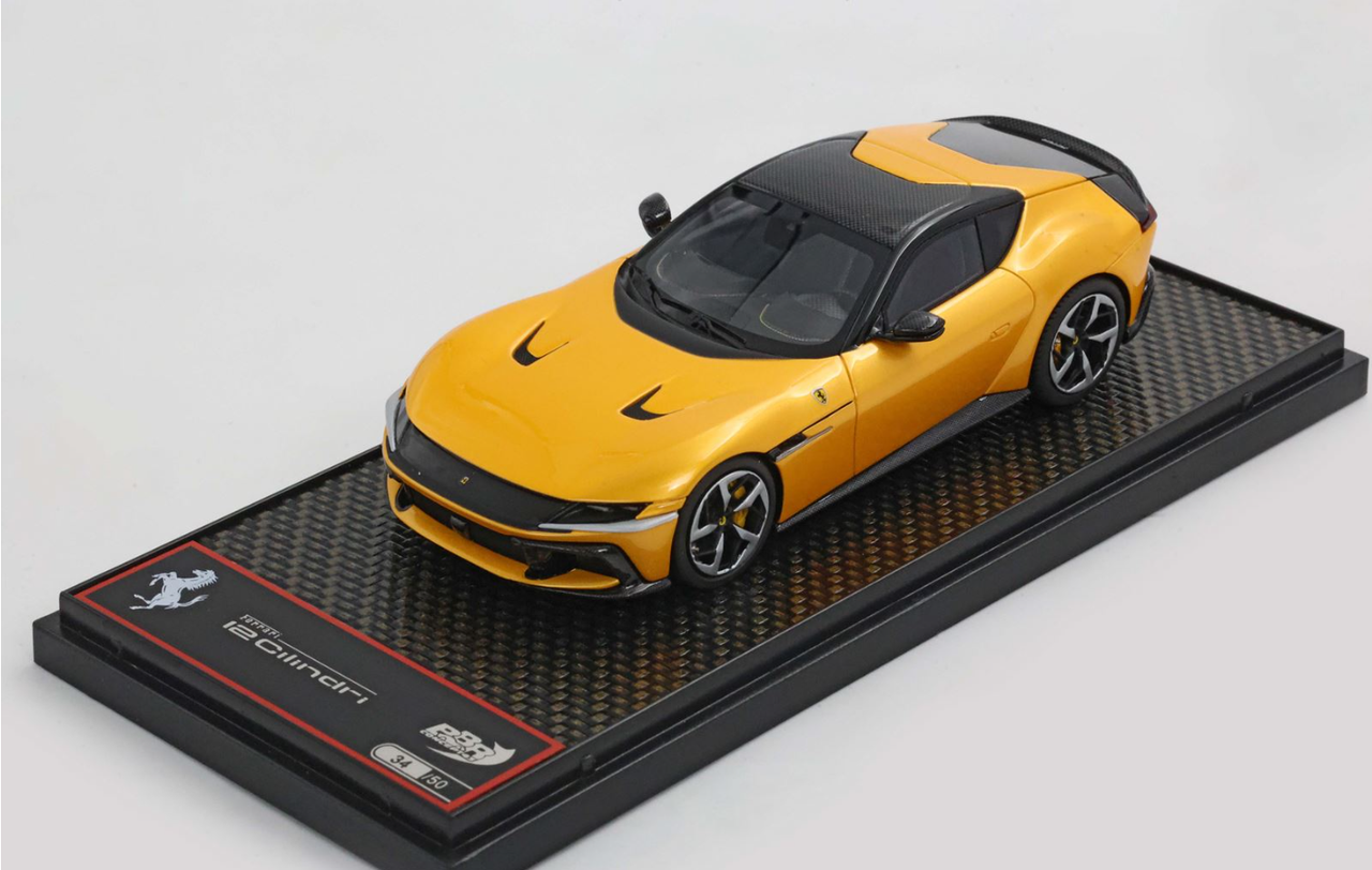 1/43 BBR Ferrari 12Cylinder Coupe (Tri-Coat Yellow) Car Model Limited 50 Pieces