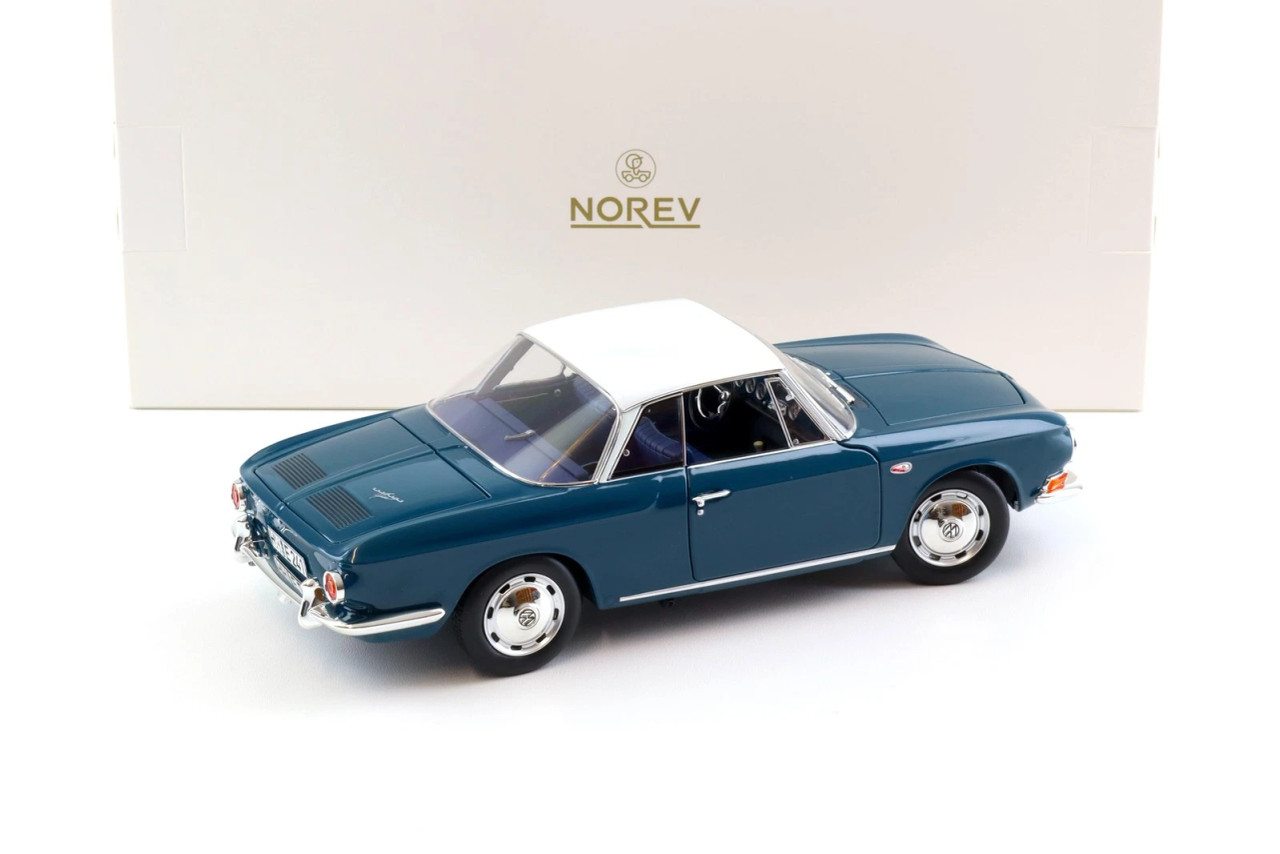 1/18 Norev 1961 Volkswagen VW Karmann Ghia (Sea Blue) Diecast Car