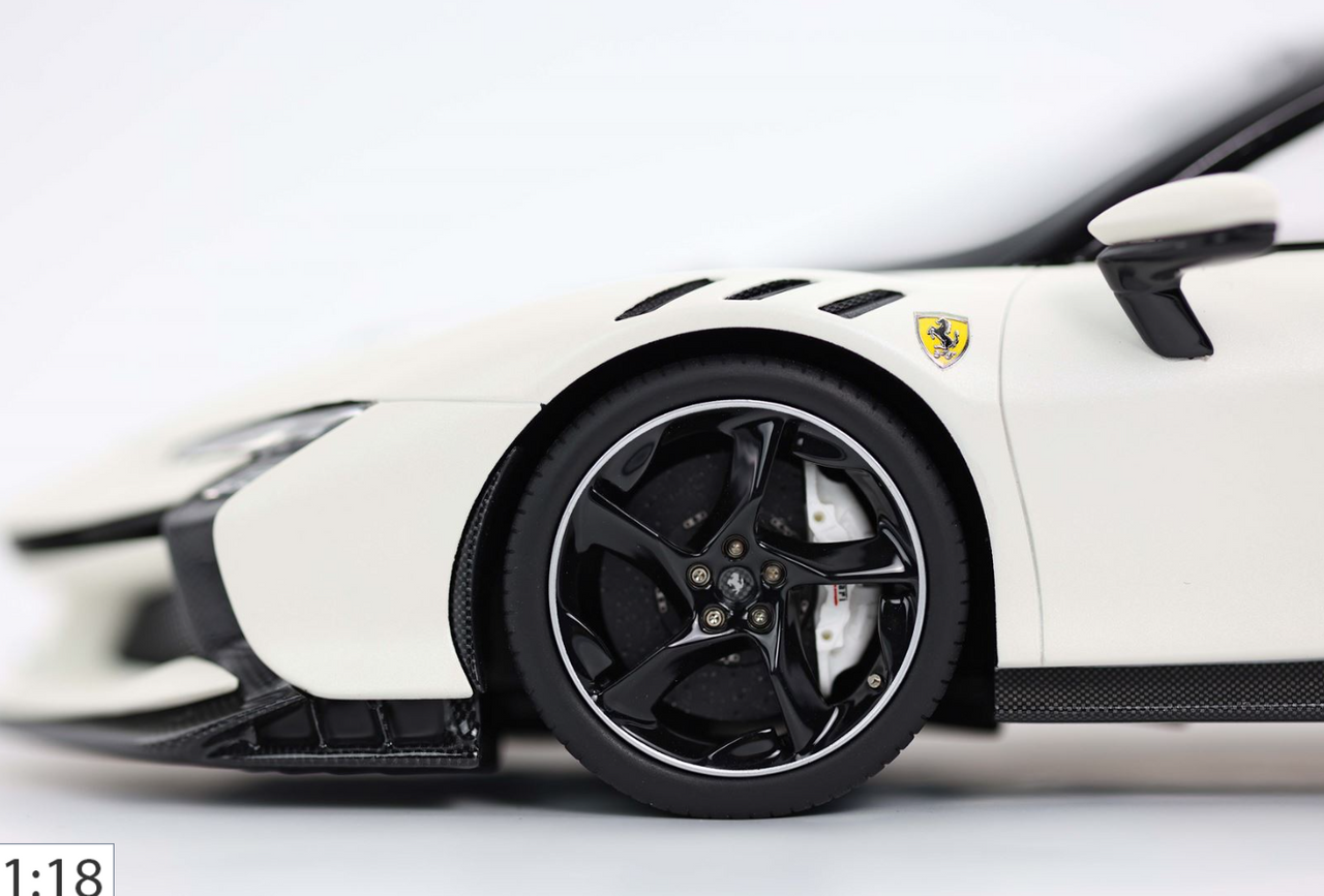 1/18 BBR Ferrari SF90 XX Stradale (Matte Bianco Italia White) Car Model Limited 10 Pieces