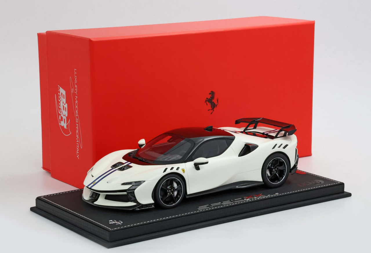 1/18 BBR Ferrari SF90 XX Stradale (Matte Bianco Italia White) Car Model Limited 10 Pieces