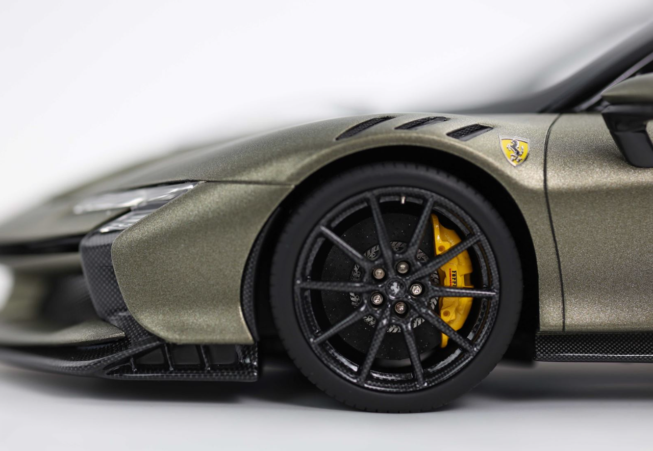 1/18 BBR Ferrari SF90 XX Stradale (Full Verde Masoni Matte Green) Car Model Limited 10 Pieces