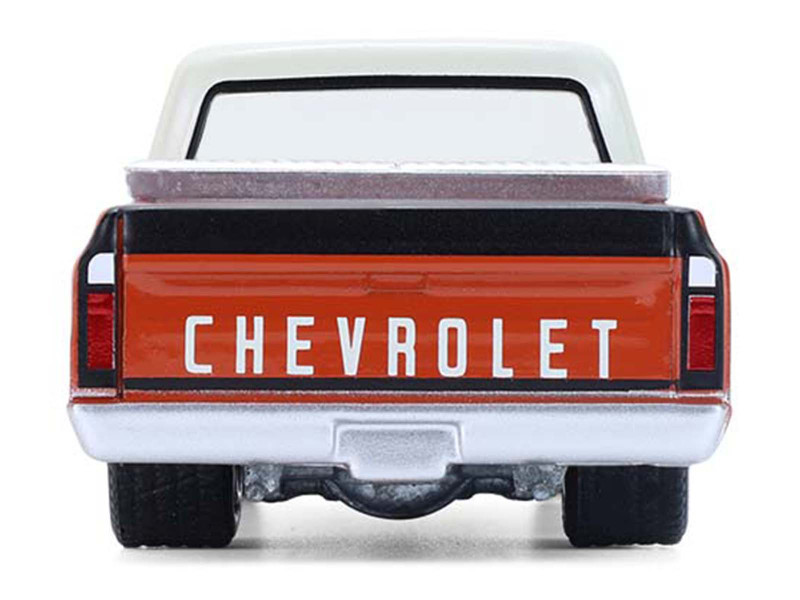 1/64 Greenlight 1968 Chevrolet C-10 Pickup Truck with Toolbox (Red & Cream Two-tone) Diecast Model
